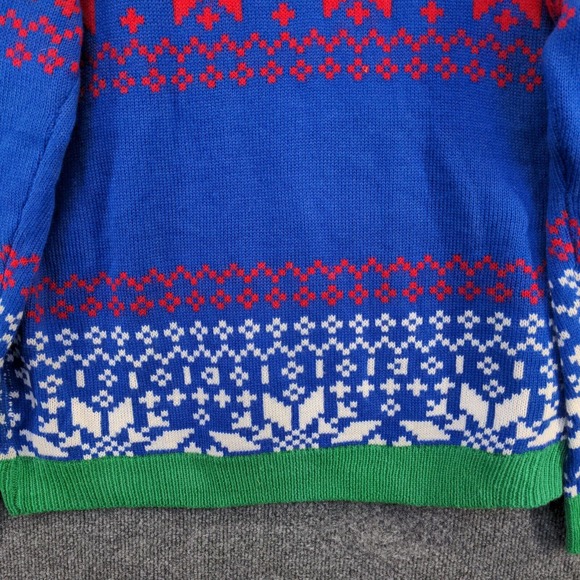 Holiday Time Men's Santa Christmas Sweater Multicolor XL 46-48 Fair Isle - Picture 8 of 14